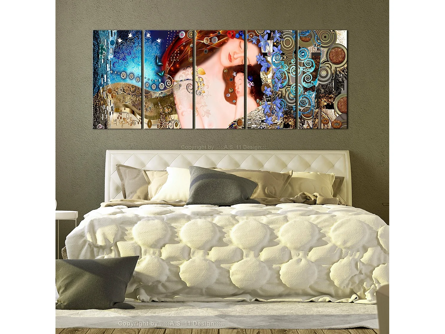 Tableau étreinte de la mère étroite - 200 x 80 cm