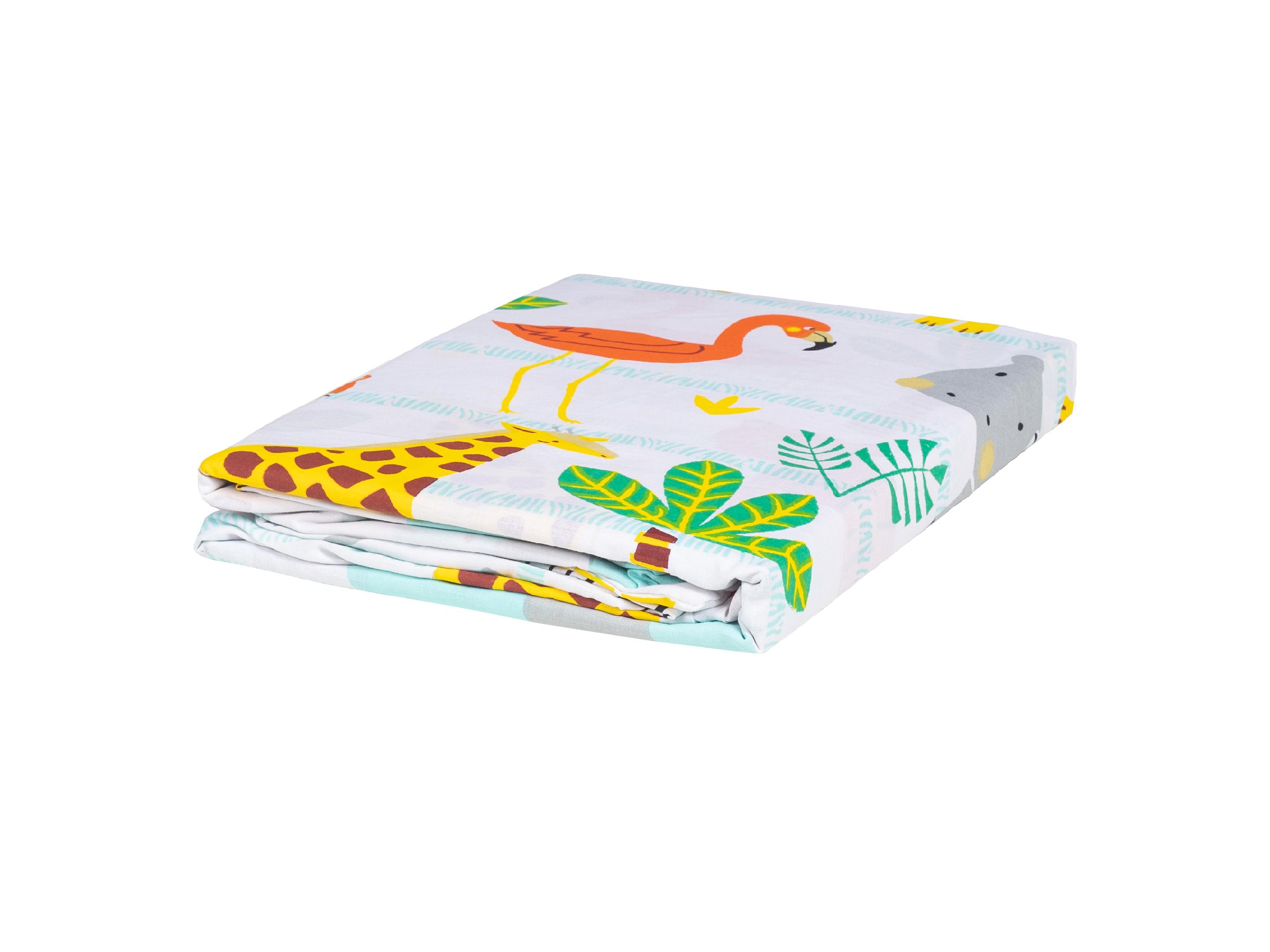 135x100 cm Bambino Animali Grigio/Blu TupTam Set di Biancheria da Letto per Bambini 2 Elementi 