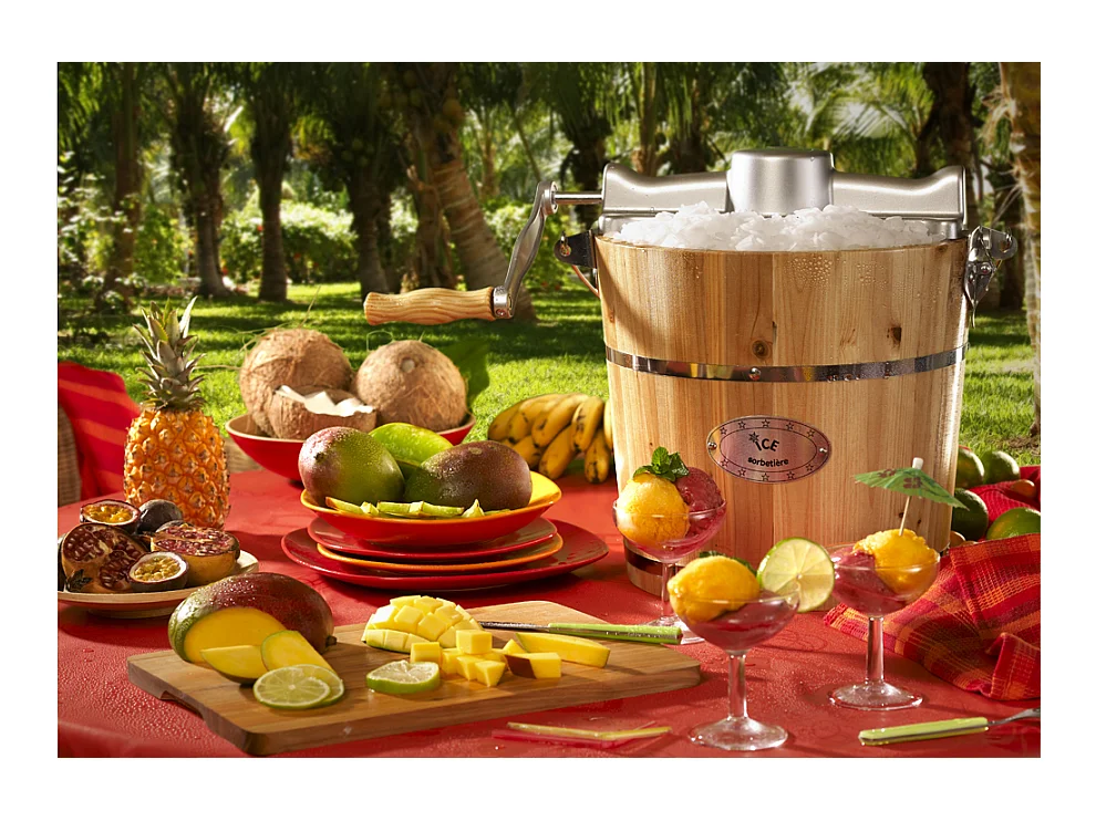 Sorbetière électrique GIVRETO en bois 3.5 L