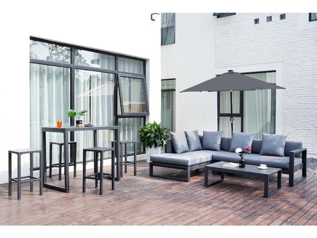Garten Sitzgruppe MOLOKAI Sofa & Tisch Anthrazit kaufen