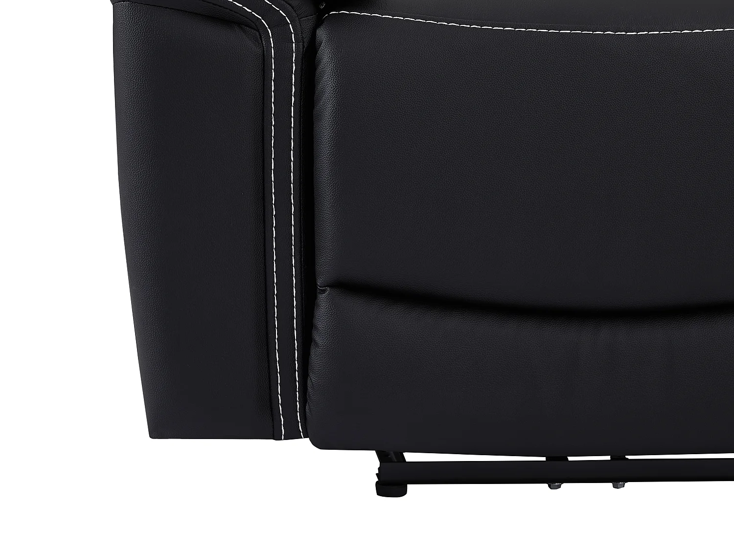 Relaxsofa elektrisch Garnitur 3+1 - Leder - Schwarz - ISIRIS