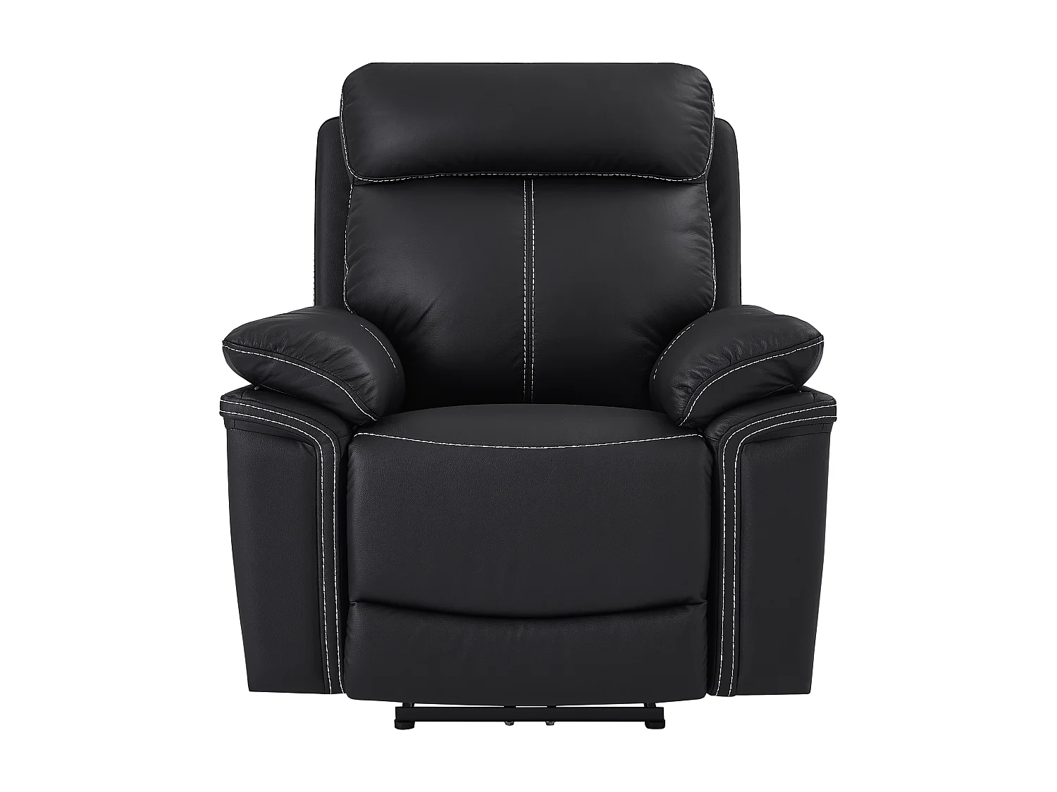 Relaxsofa elektrisch Garnitur 3+1 - Leder - Schwarz - ISIRIS