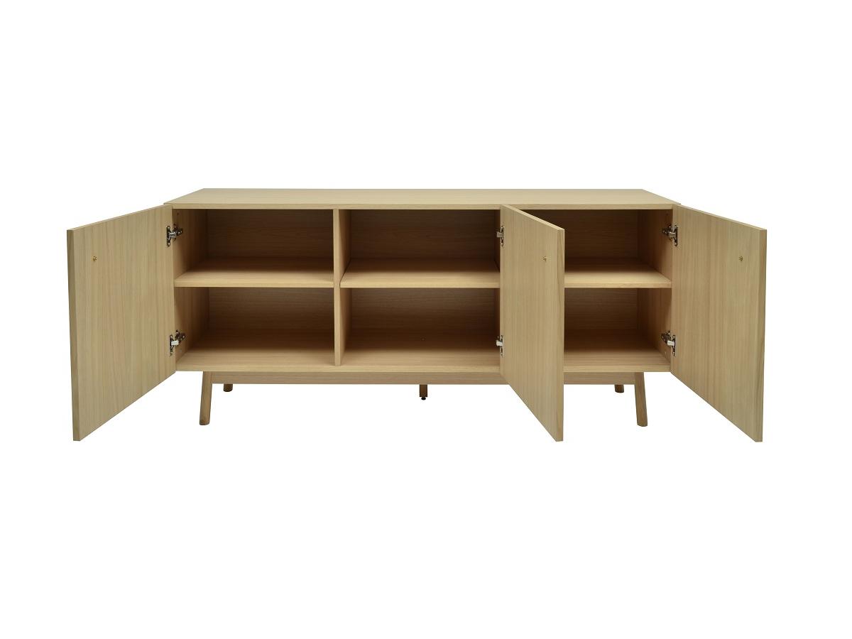 Skandinavisches Sideboard 3 Türen Farbe Eiche KAMI