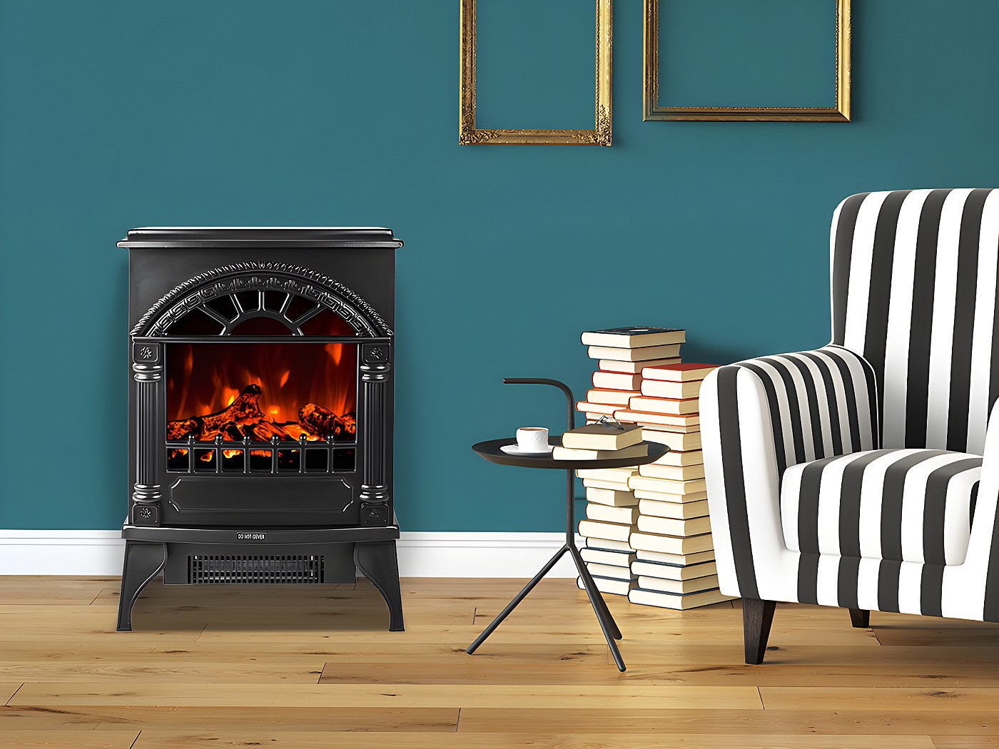 LED-Elektrokamin Wandkamin PITON - Schwarz günstig kaufen