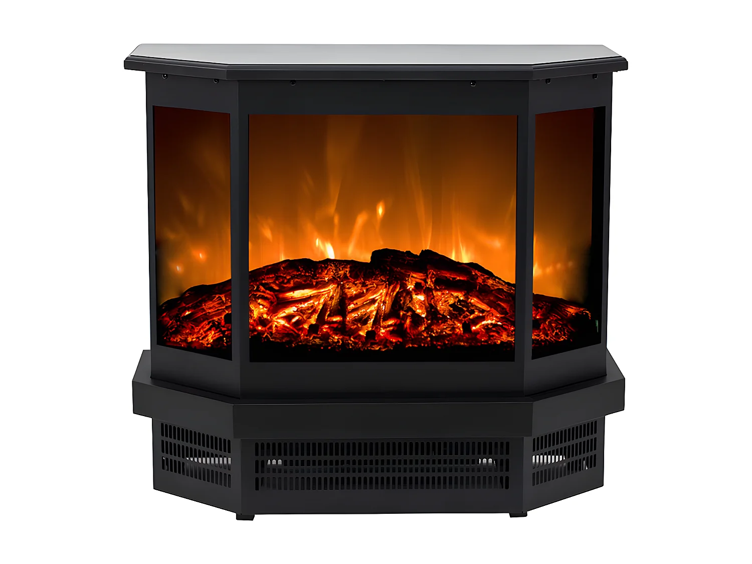 Cheminée électrique poêle ETNA - L55.8 x P22.5 x H51.6 cm - Noire