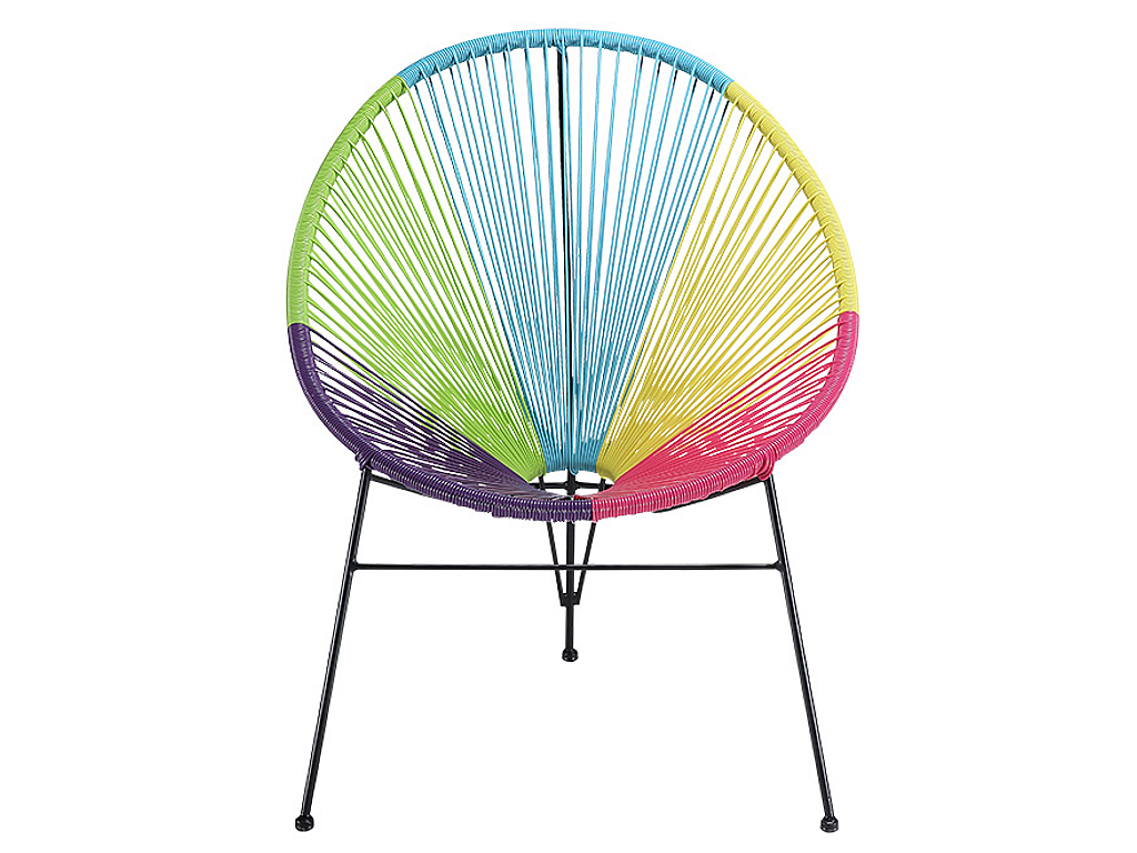 Conjunto 2 sillas jardín resina multicolor ALIOS II