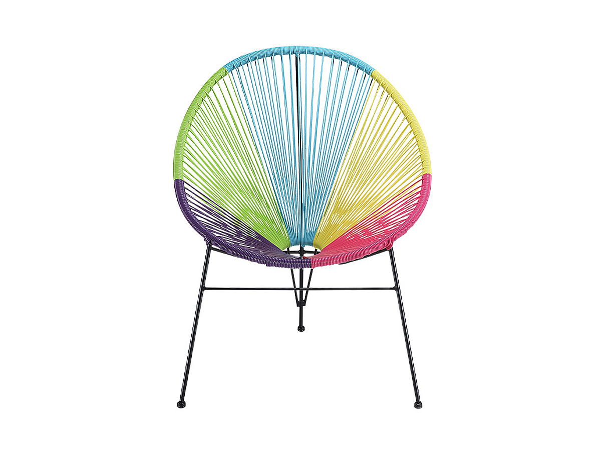 Conjunto 2 sillas jardín resina multicolor ALIOS II