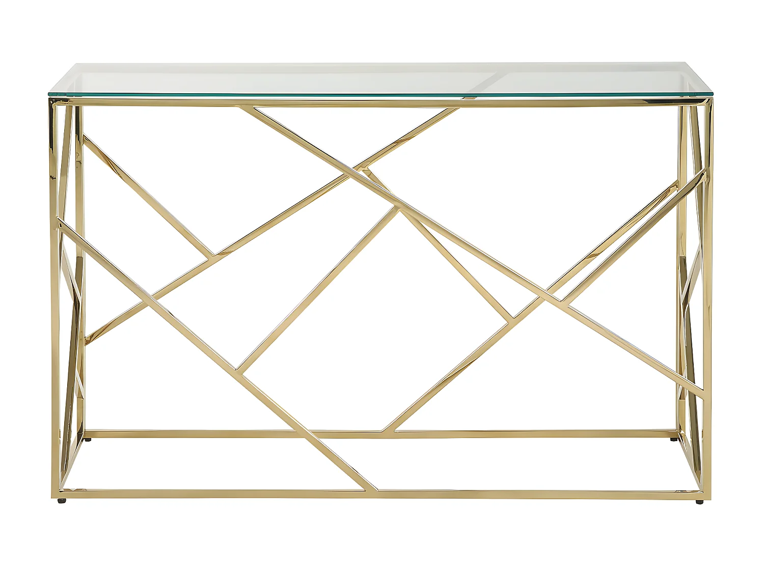 Wandkonsole - Glas & Stahl - Goldfarben - ATHENA  von Pascal MORABITO