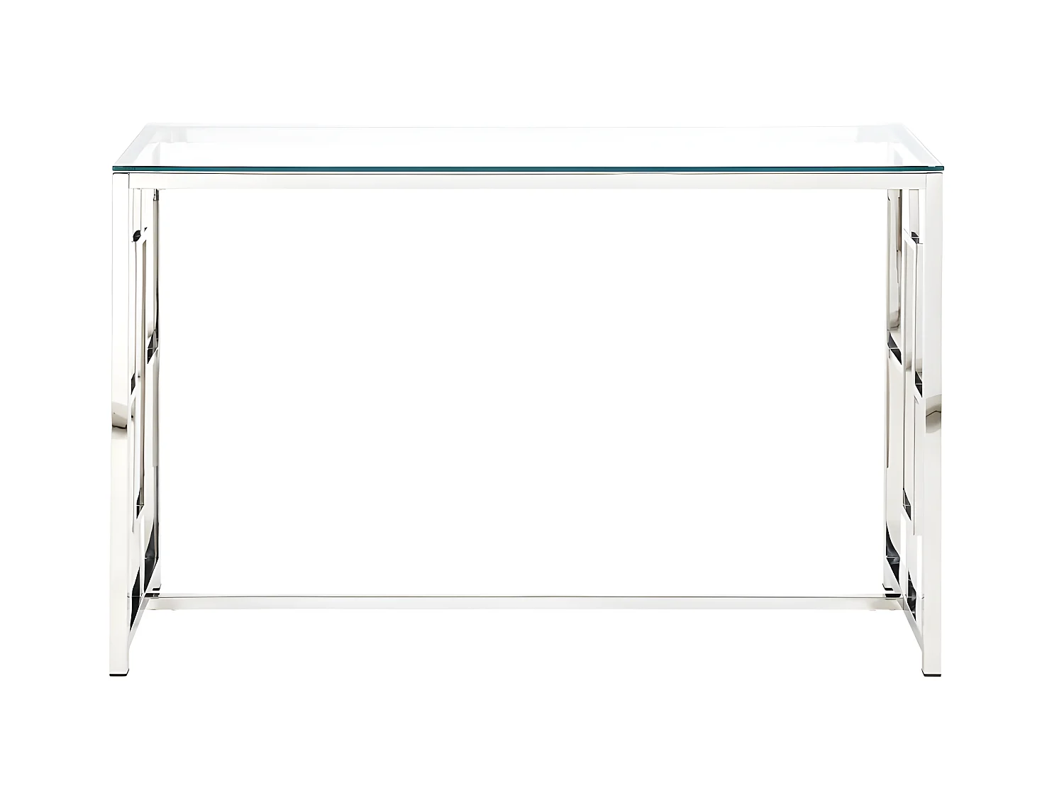 Consola CLOTILDE de Pascal MORABITO - Cristal templado y acero - Cromado