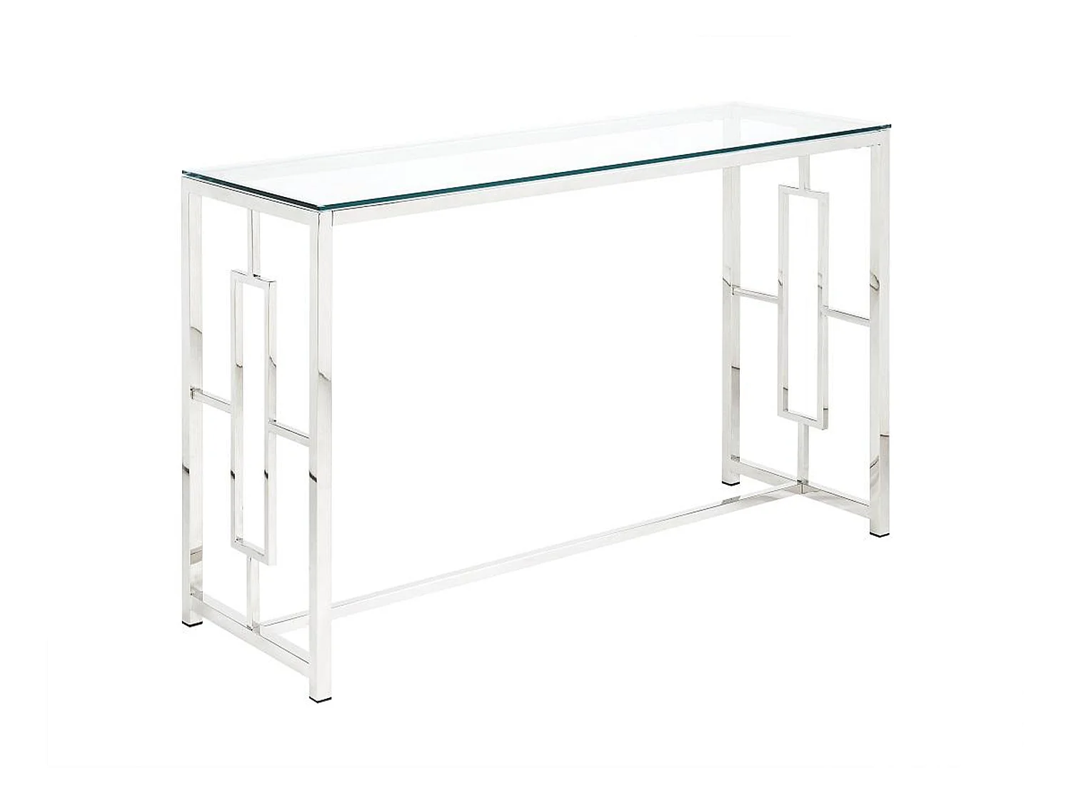 Consola CLOTILDE de Pascal MORABITO - Cristal templado y acero - Cromado
