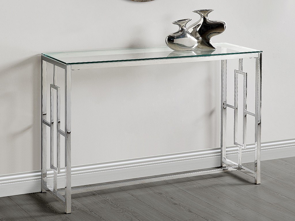 Wandkonsole - Glas & Stahl - Chromfarben - CLOTILDE  von Pascal MORABITO günstig online kaufen