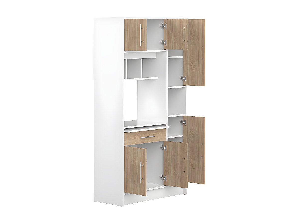 Küchenbuffet Buffetschrank MADY - Weiß & Eiche kaufen