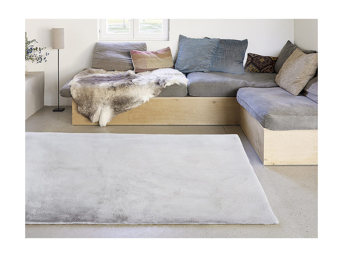 Hochflorteppich BUNNY - Pelz-Optik - 150x200 cm - Grau