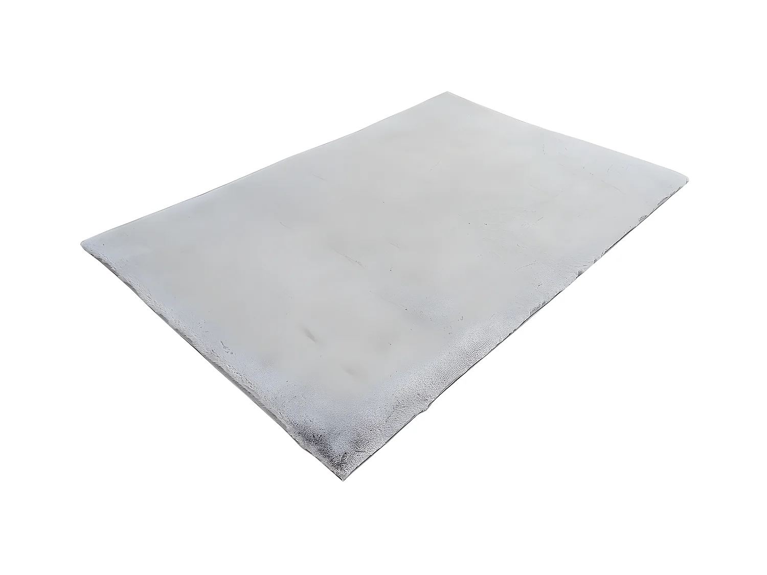 Tapis shaggy à poils longs effet fourrure - 150 x 200 cm - Gris - BUNNY