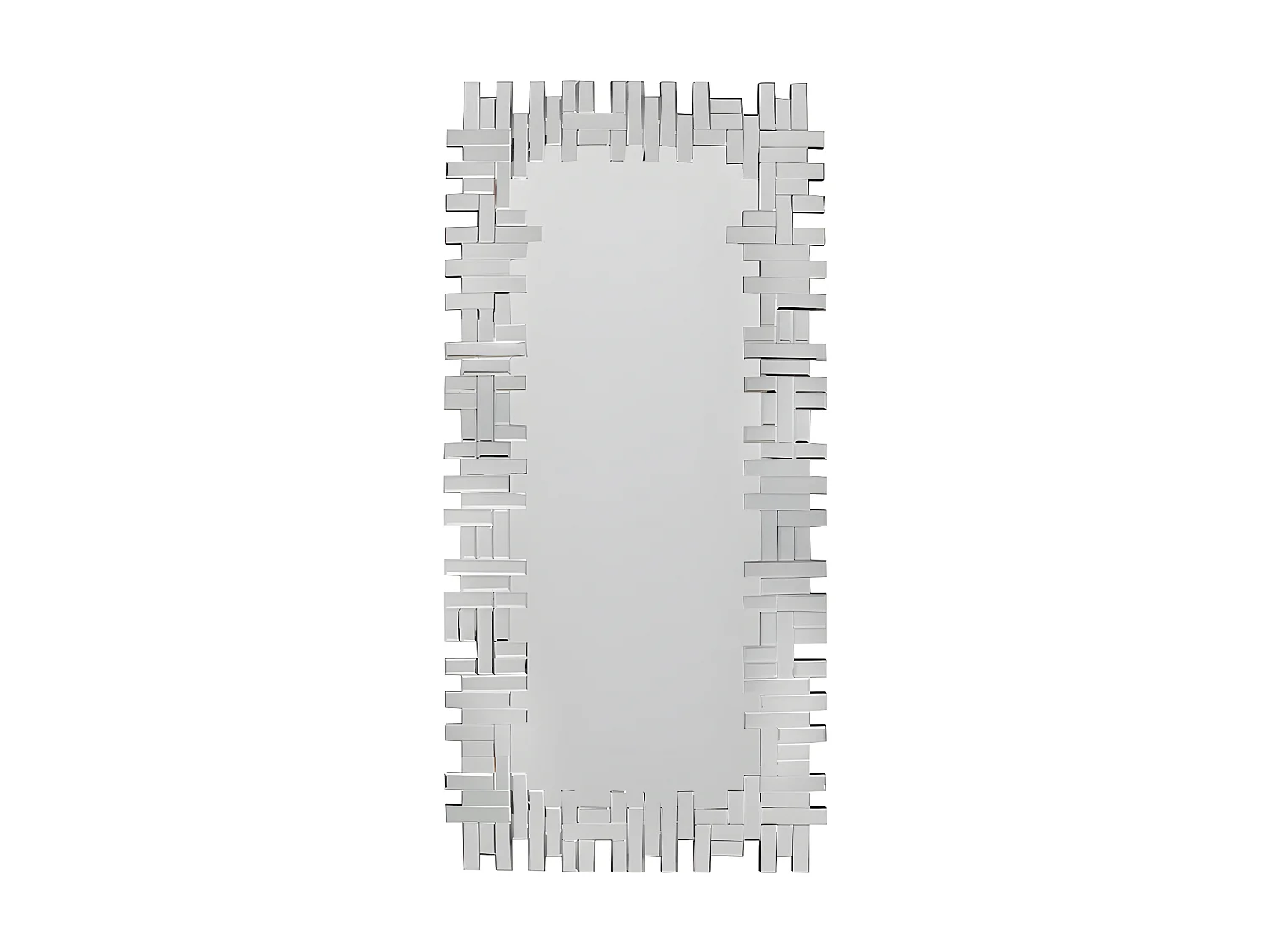 Miroir en inox - L. 57 x H. 120 cm - Argenté - LOLA