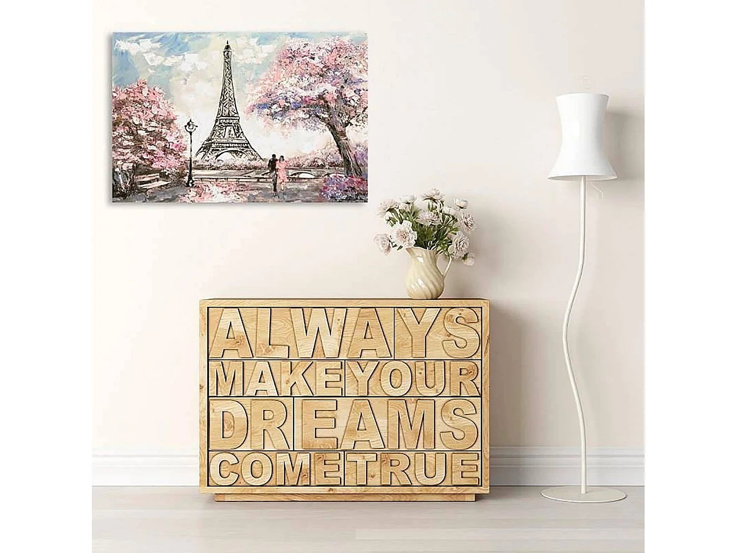 Tableau printemps à paris - 120 x 80 cm