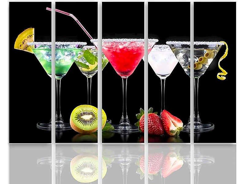 Tableau boissons et fruits 2 - 300 x 140 cm