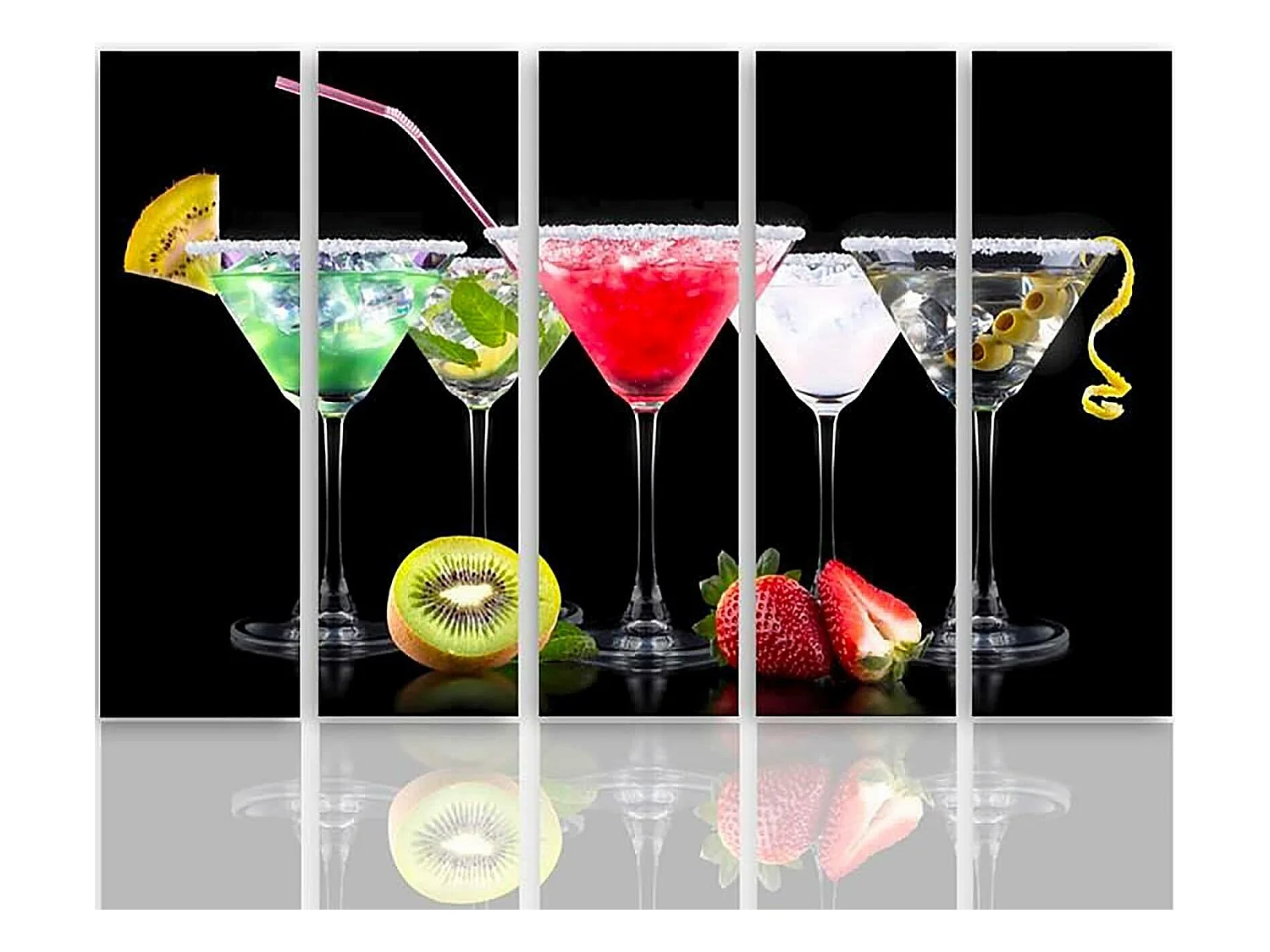 Tableau boissons et fruits 2 - 300 x 140 cm