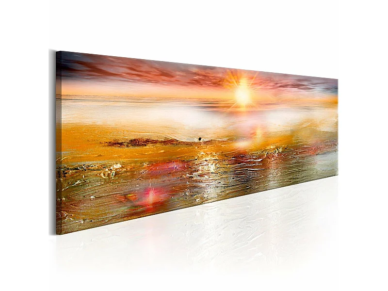 Tableau mer orange - 150 x 50 cm