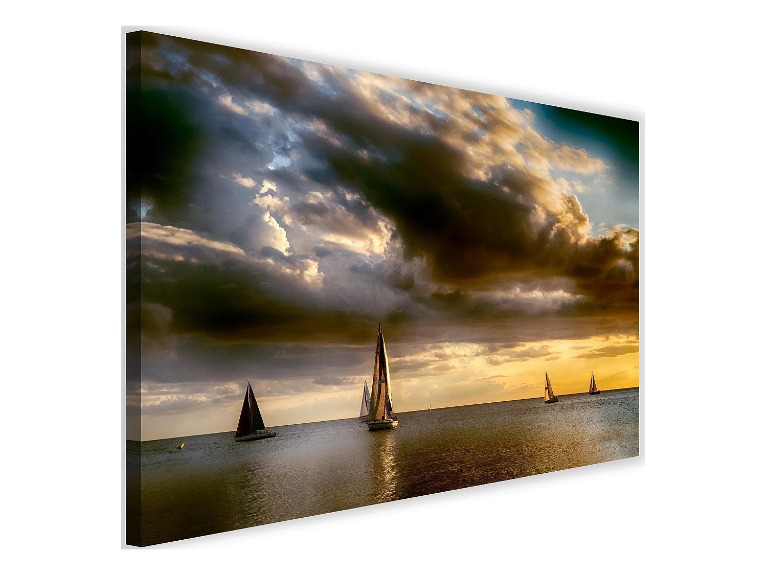 Tableau voiliers en mer - 120 x 80 cm