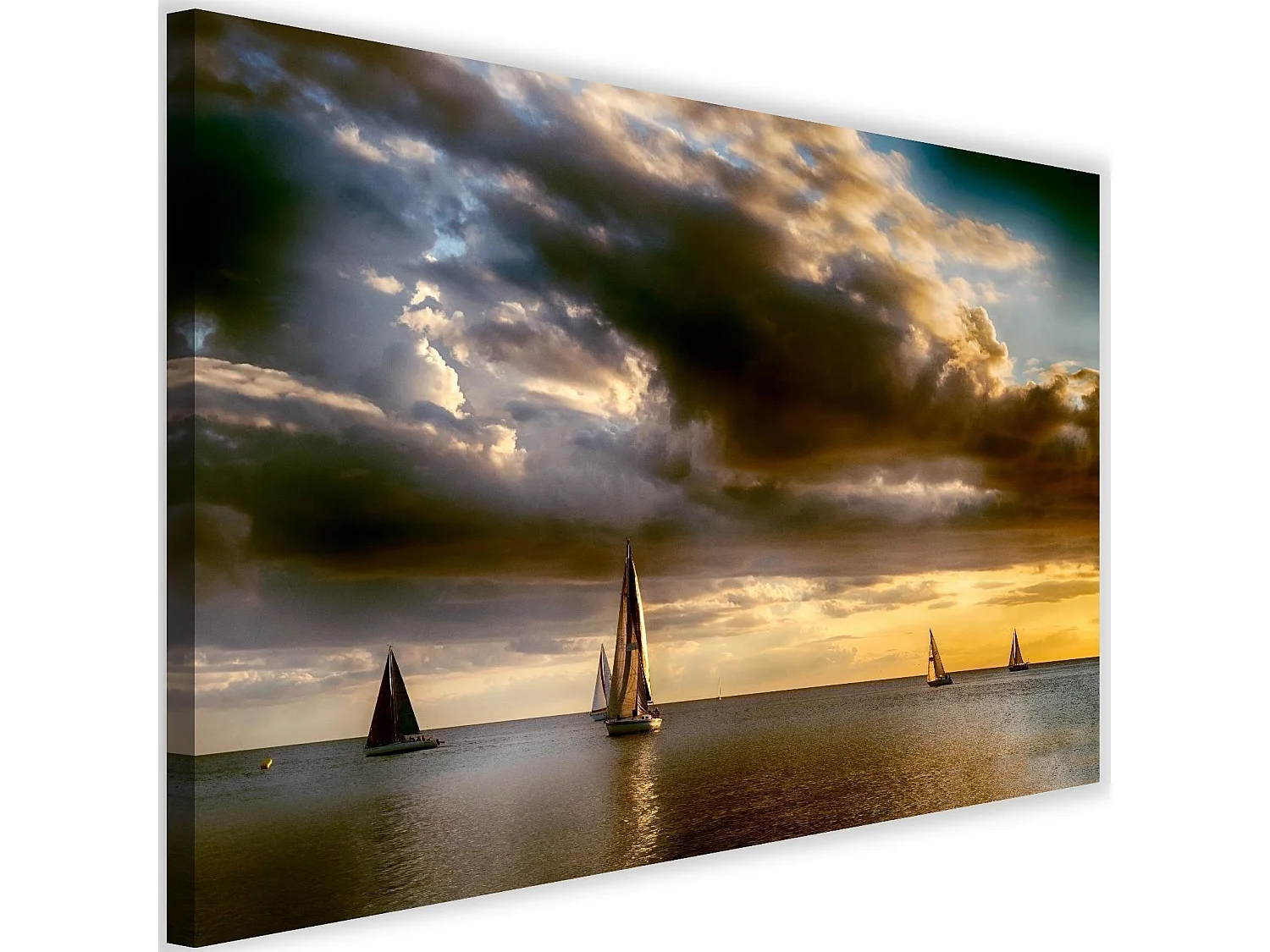 Tableau voiliers en mer - 120 x 80 cm