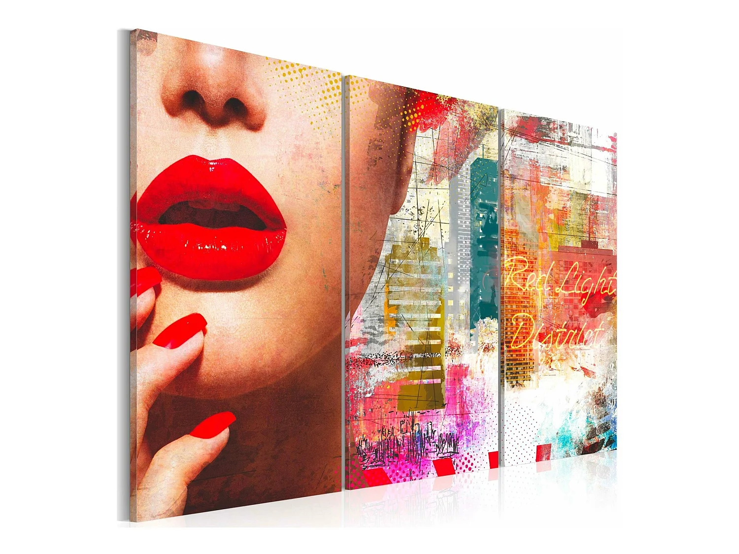 Tableau quartier rouge - 90 x 60 cm