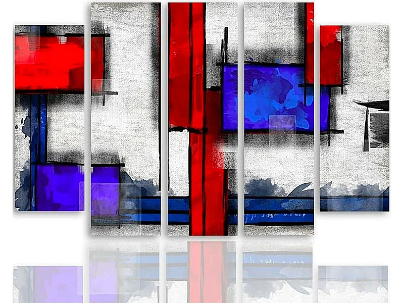 Tableau abstraction géométrique 6 - 300 x 140 cm