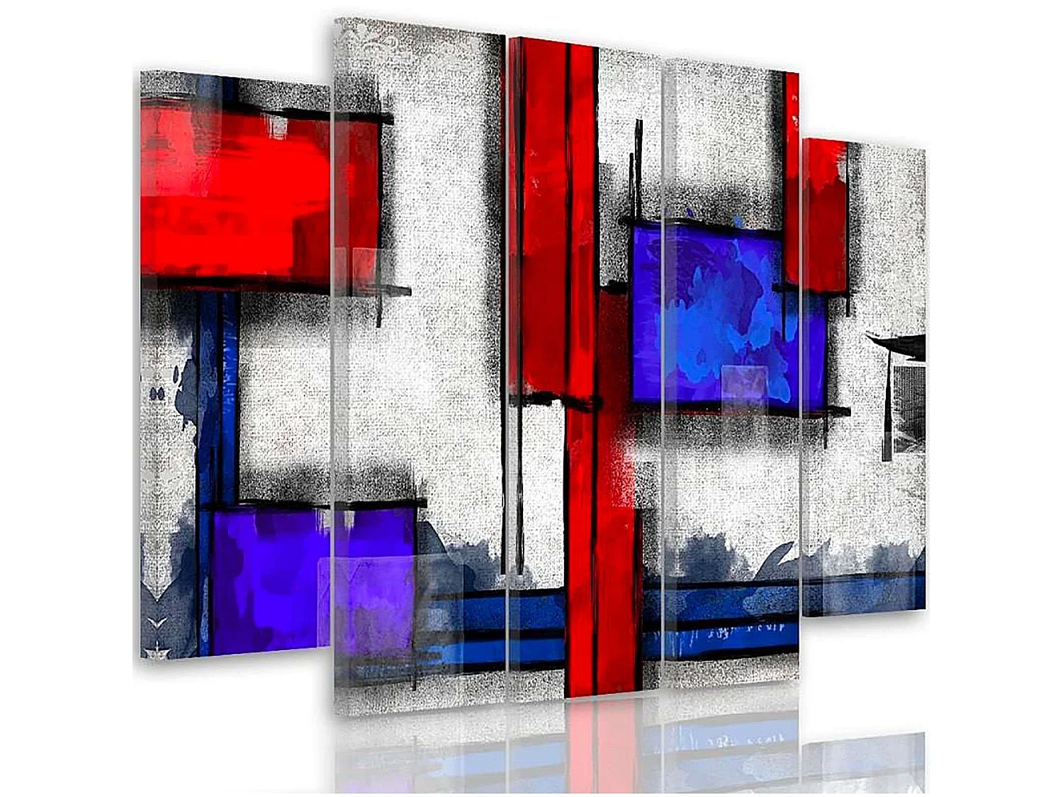 Tableau abstraction géométrique 6 - 300 x 140 cm