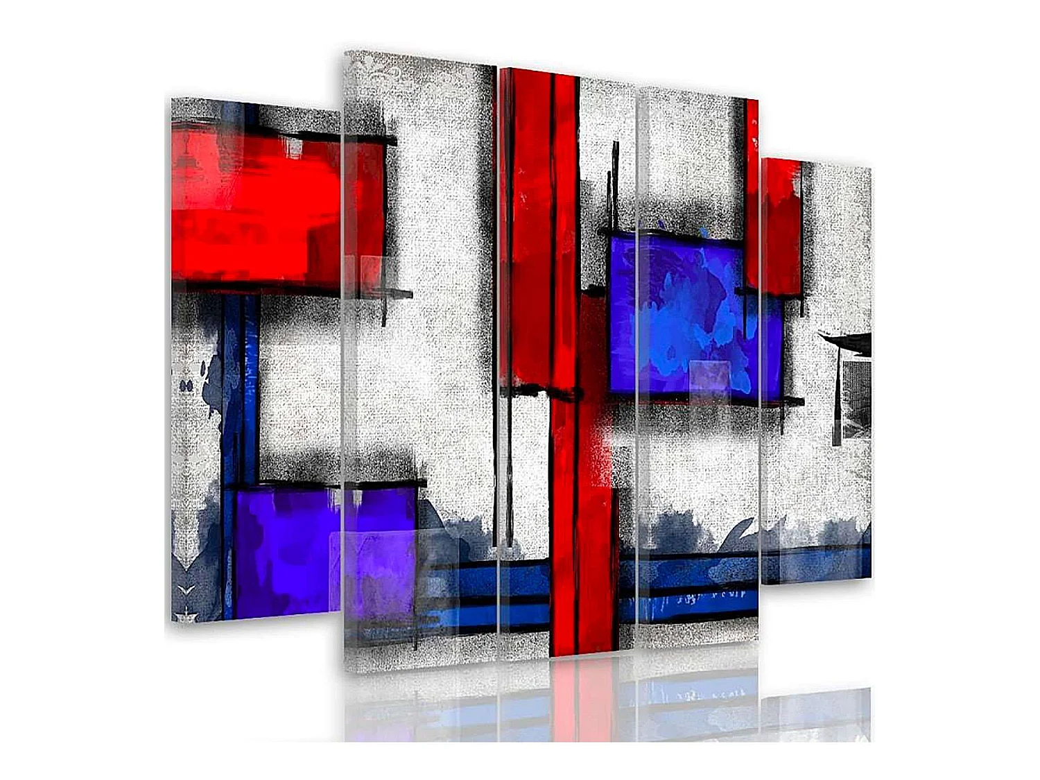 Tableau abstraction géométrique 6 - 300 x 140 cm