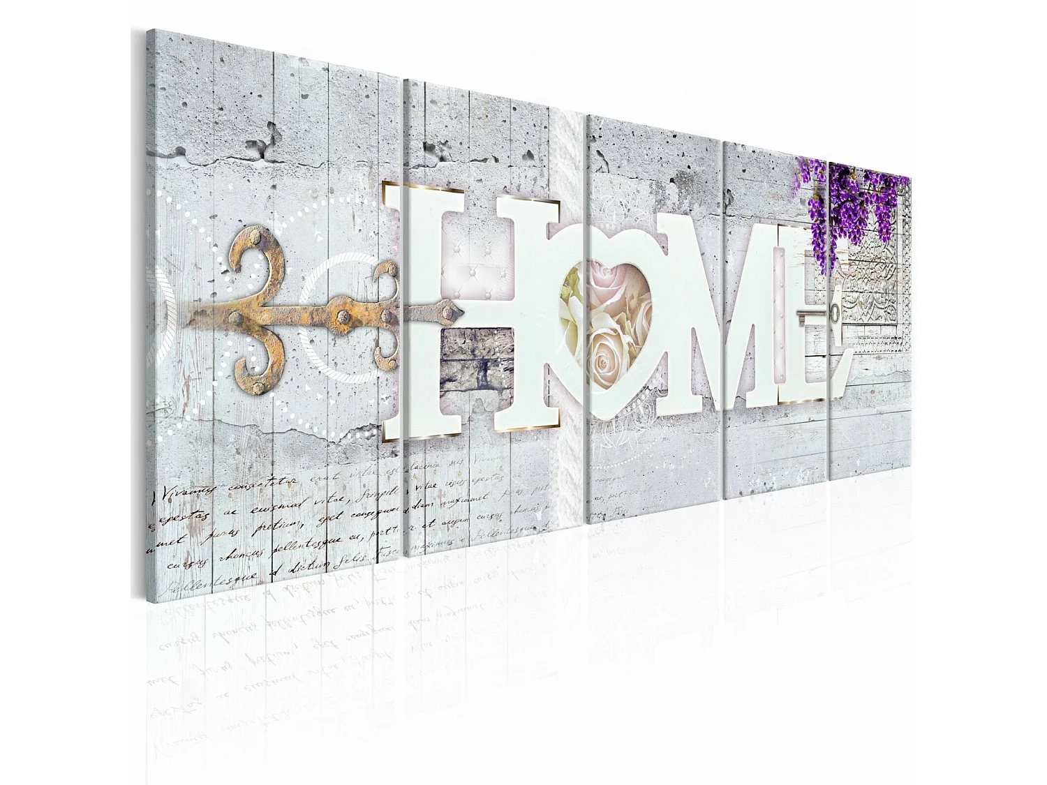 Tableau clé du bonheur je - 225 x 90 cm