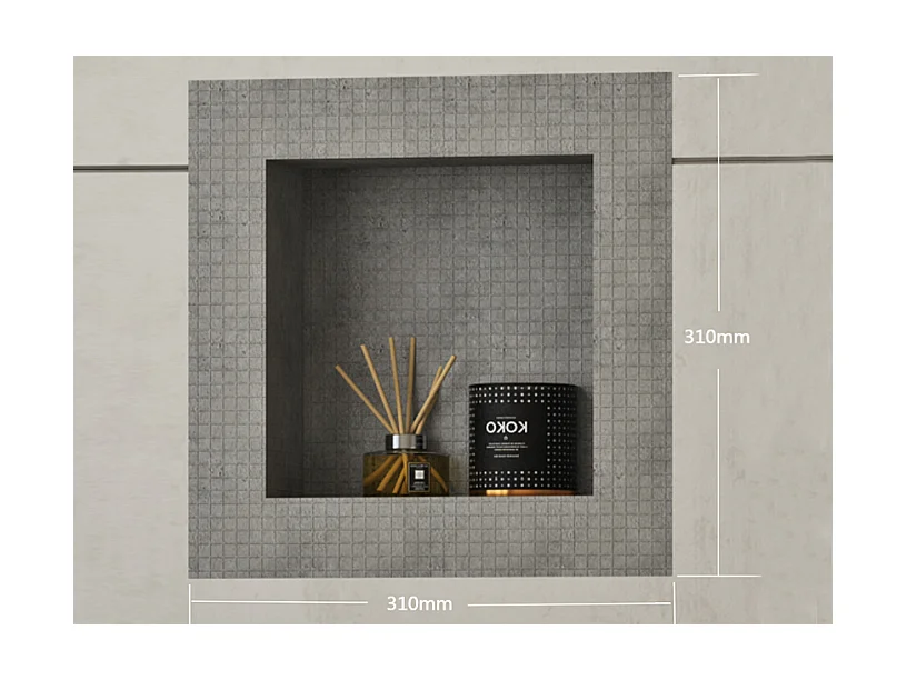 Estante para encastrar listo para alicatar - 31x31 cm - KLARA