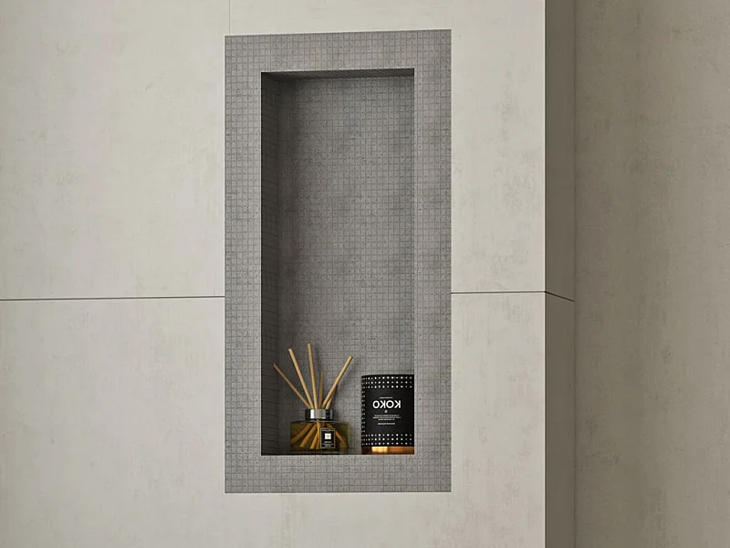 Niche de douche à encastrer et prête à carreler - 31 x 61 cm - KLARA