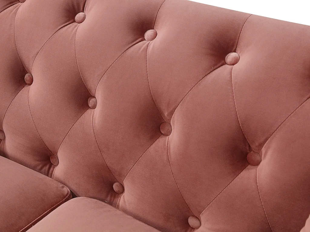 Canapé 2 places en velours TURNER - Vieux rose