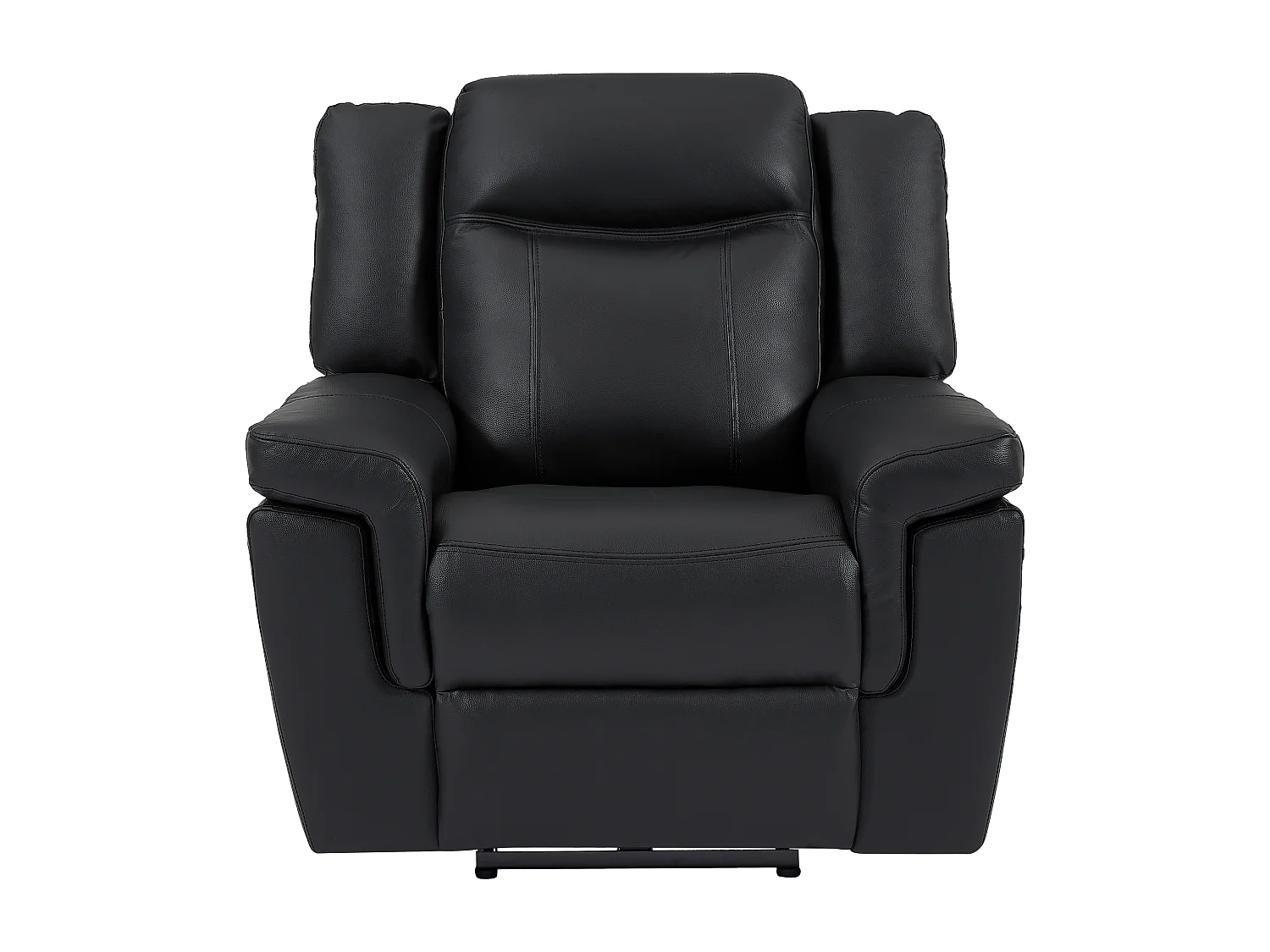 Poltrona relax elettrica in Pelle Nero - KENNETH