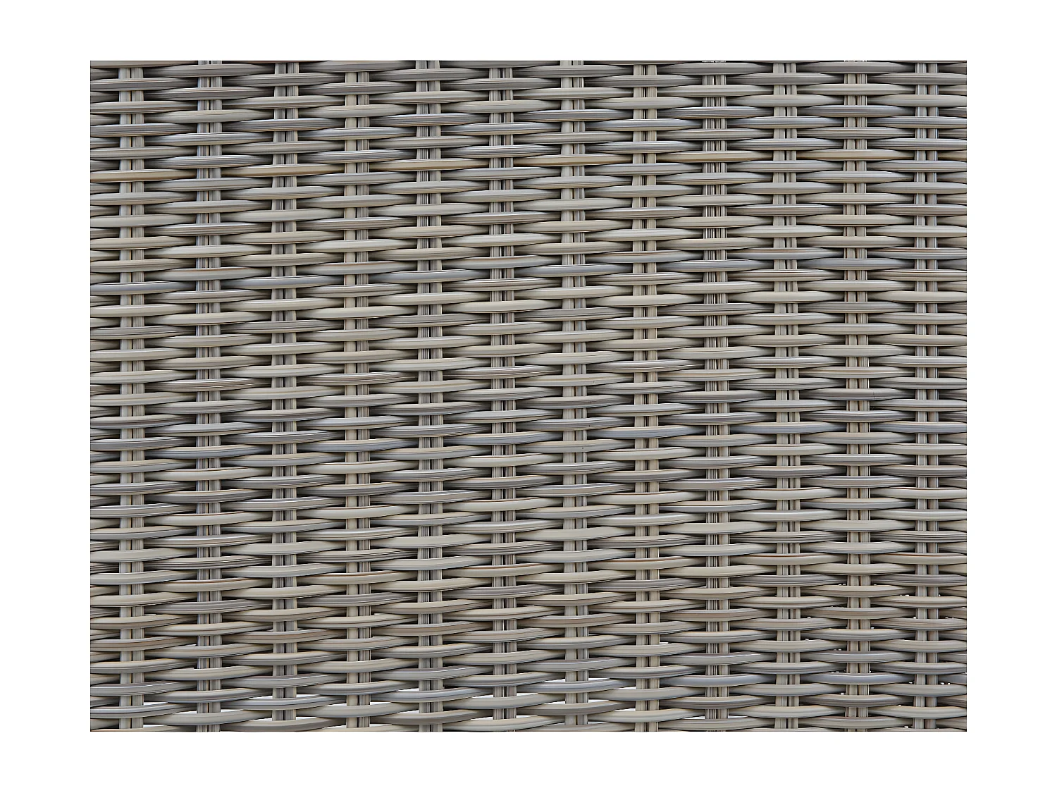 Salon de jardin modulable  en résine tressée: canapé panoramique 7 places, 2 poufs et une table basse - BUSAN de MYLIA