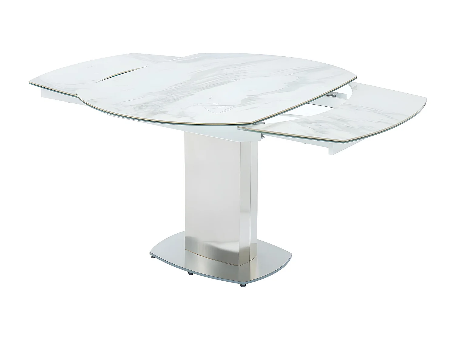 Tavolo da pranzo allungabile da 4 a 6 coperti Ceramica e acciaio - TALICIA