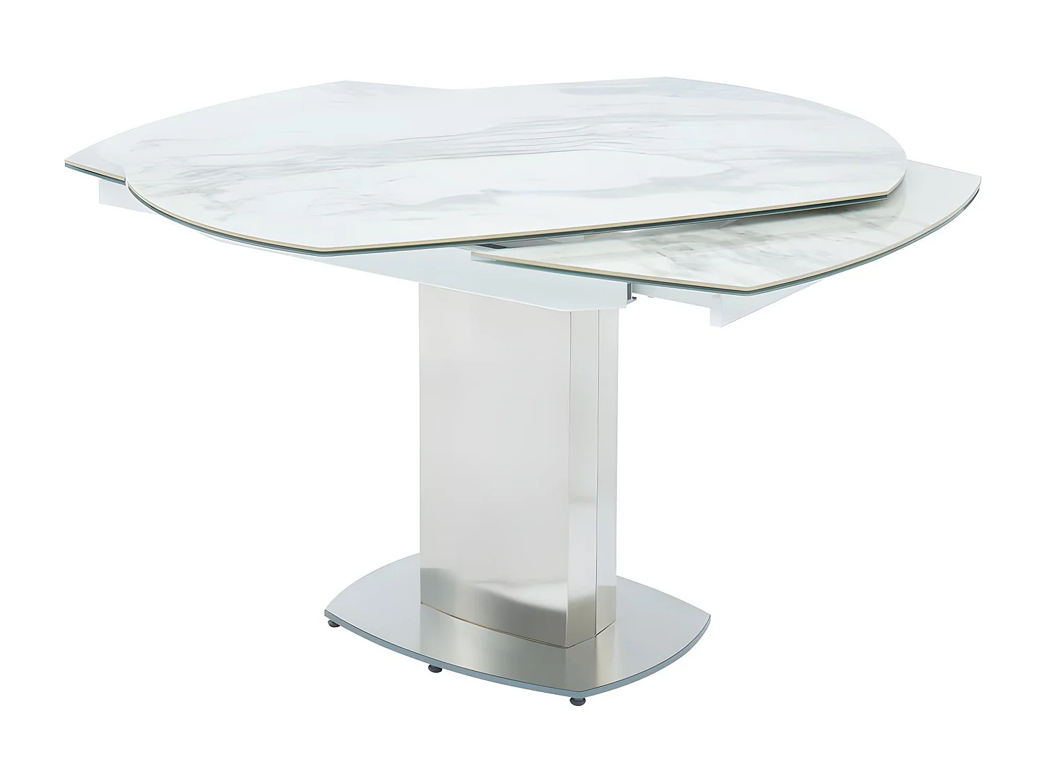 Tavolo da pranzo allungabile da 4 a 6 coperti Ceramica e acciaio - TALICIA