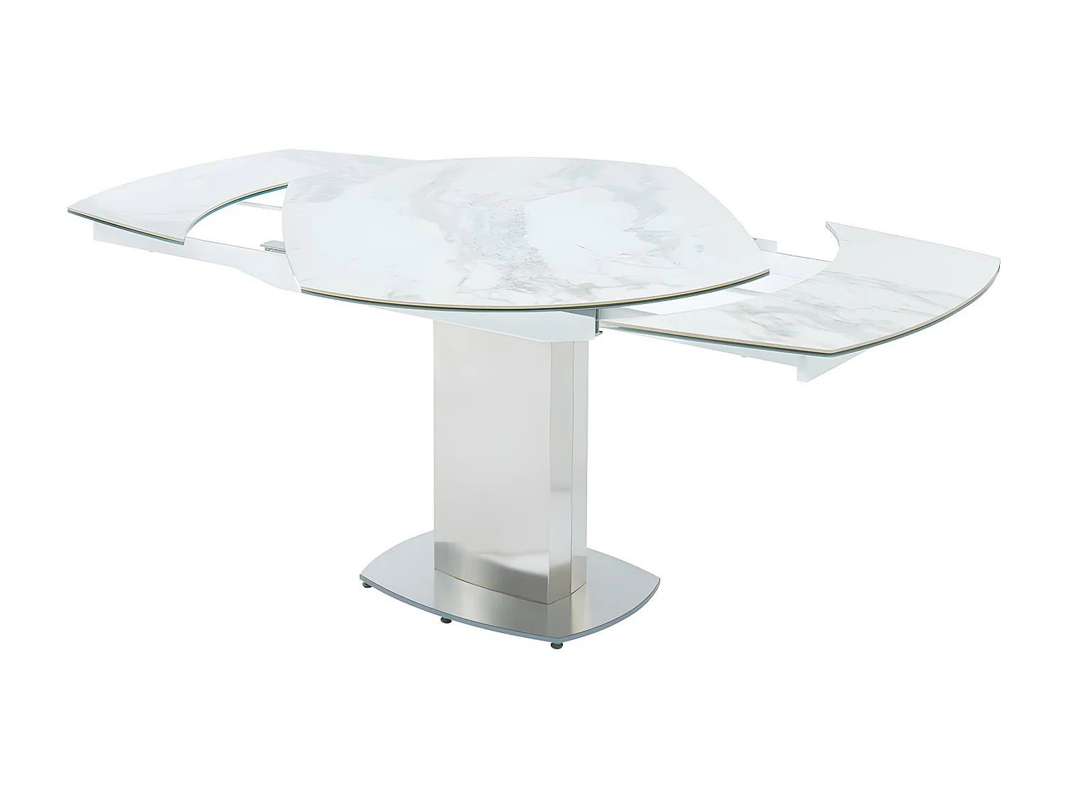 Tavolo da pranzo allungabile da 4 a 6 coperti Ceramica e acciaio - TALICIA