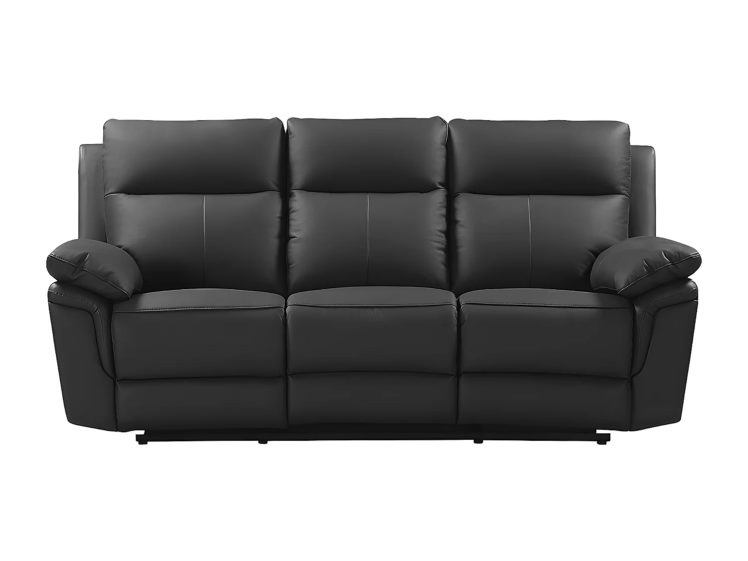 2- og 3-personers recliner sofa i sort bøffellæder PAKITA