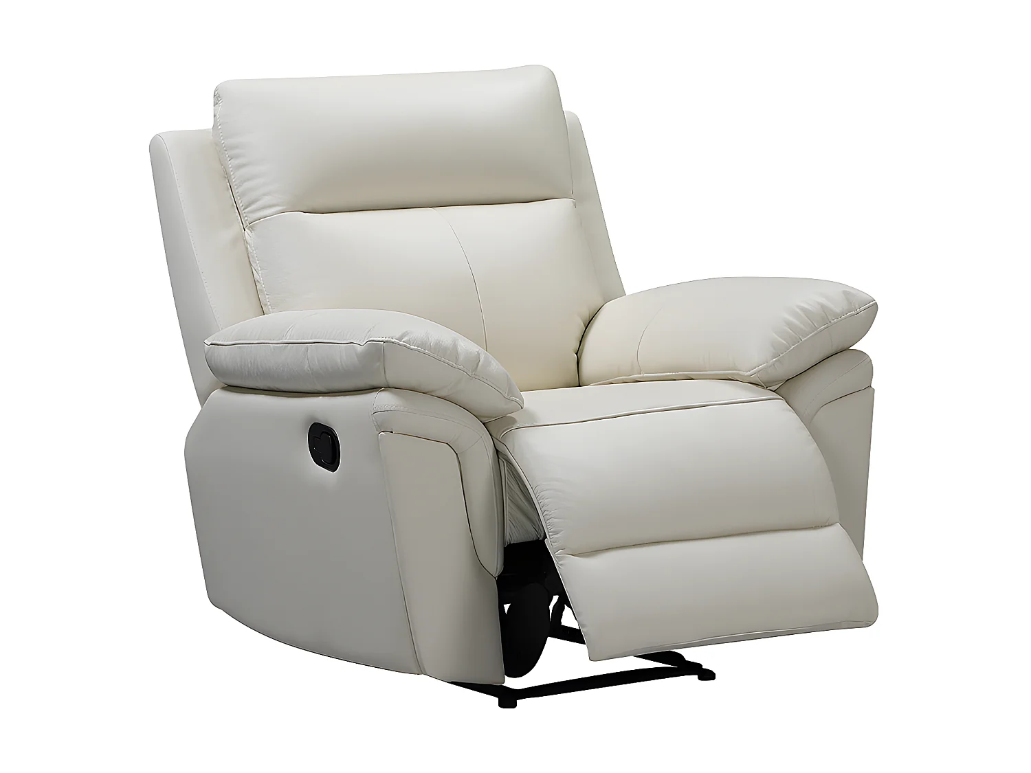 Canapés 3 places 2 places et un fauteuil relax en cuir de buffle PAKITA - Ivoire