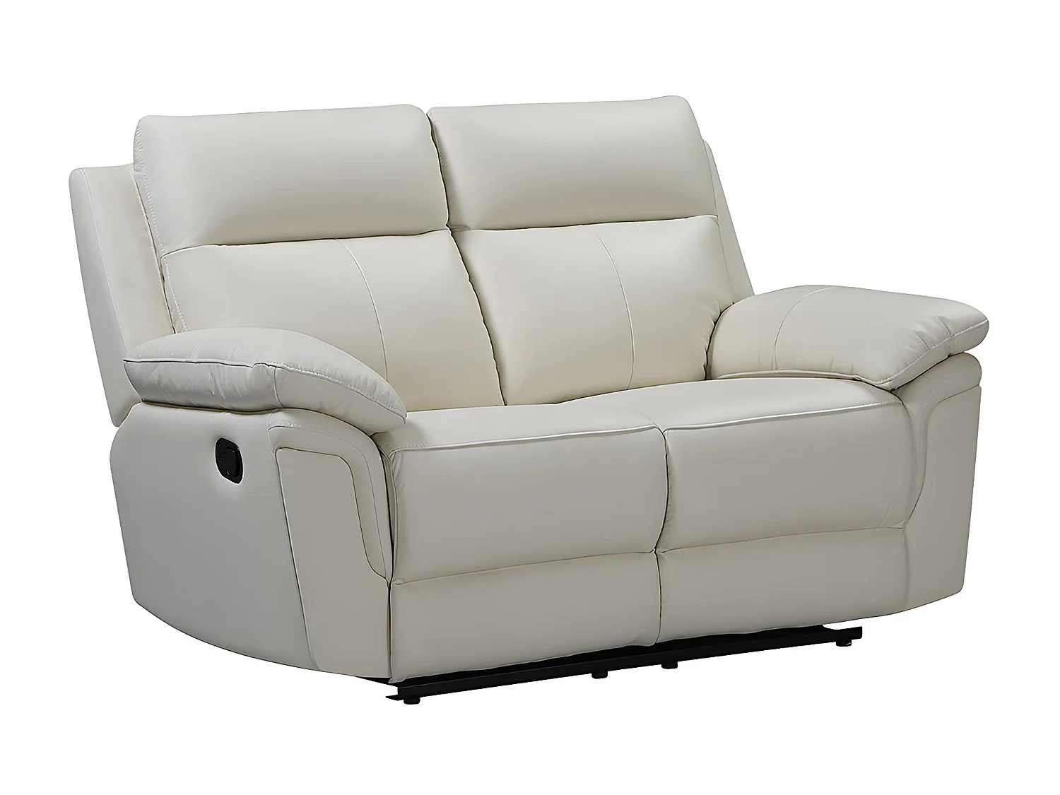 2- og 3-personers recliner sofa i elfenbensfarvet bøffellæder PAKITA