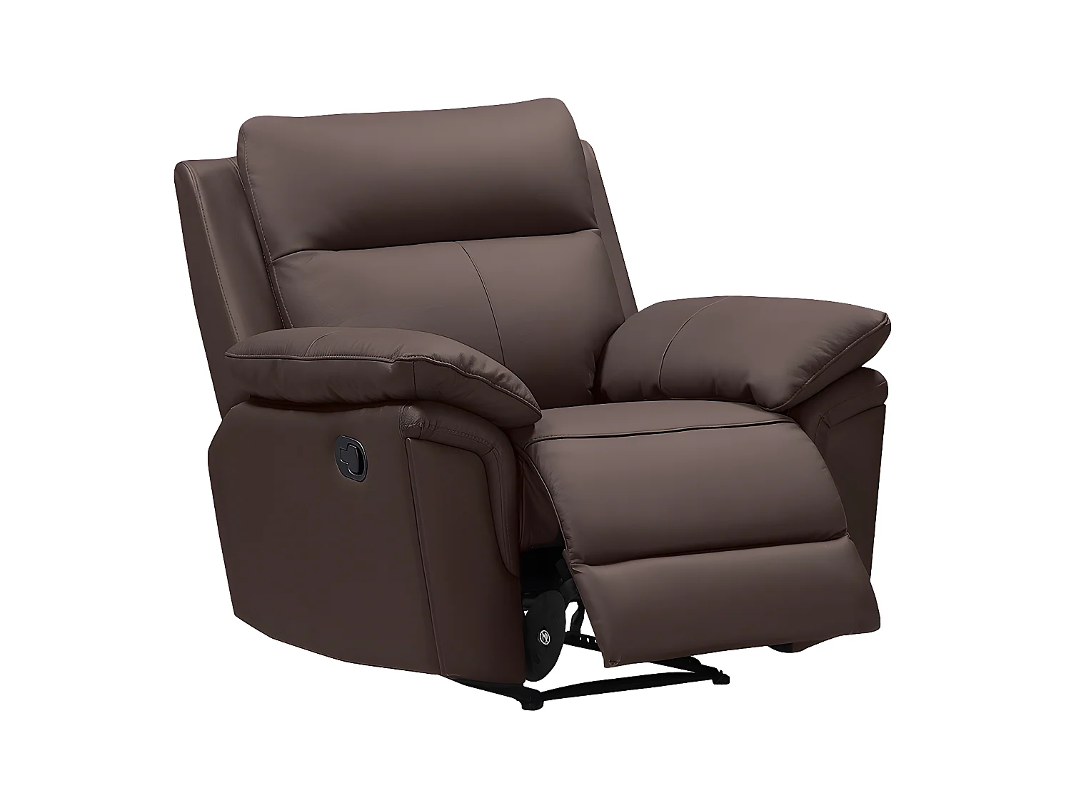 3+2 zits relaxbank en -fauteuil van buffelleer PAKITA - Bruin