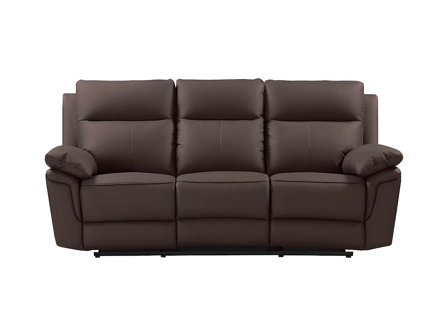 Sofá de 3+2 lugares relax em pele de búfalo Castanho - PAKITA