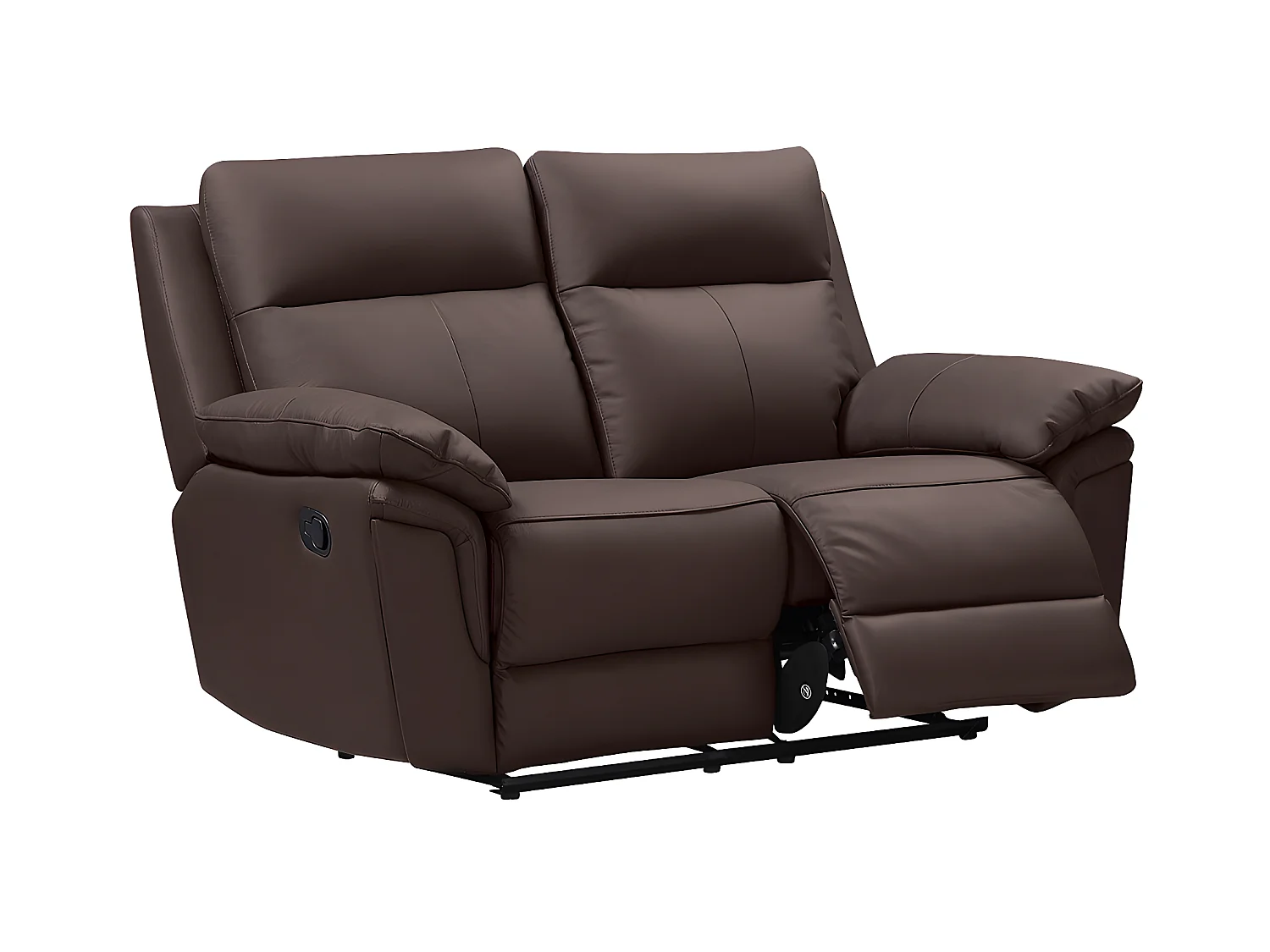 Sofá de 3+2 lugares relax em pele de búfalo Castanho - PAKITA