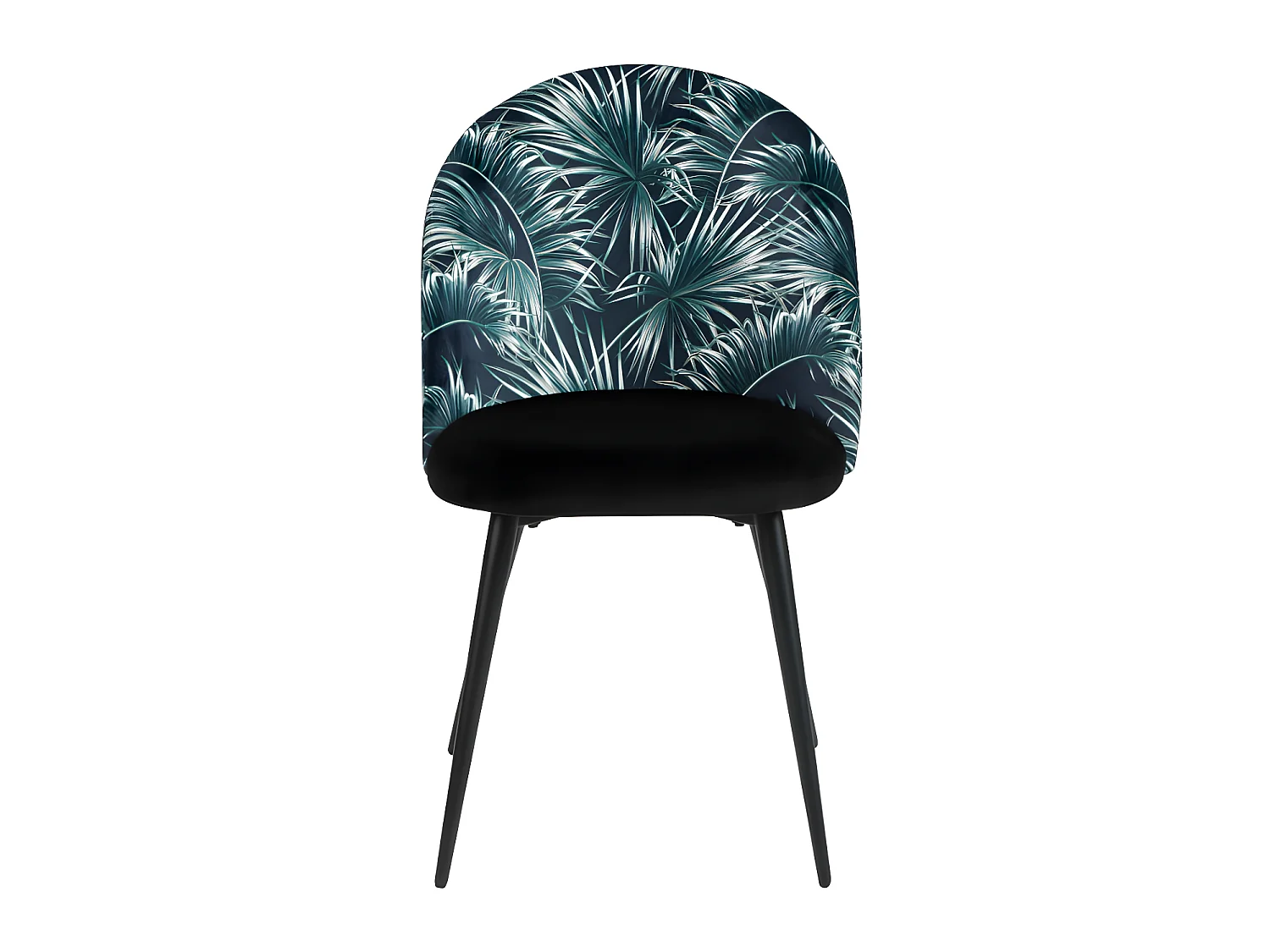 Set van 2 stoelen PALMERA - Stof en metaal - Palmmotief