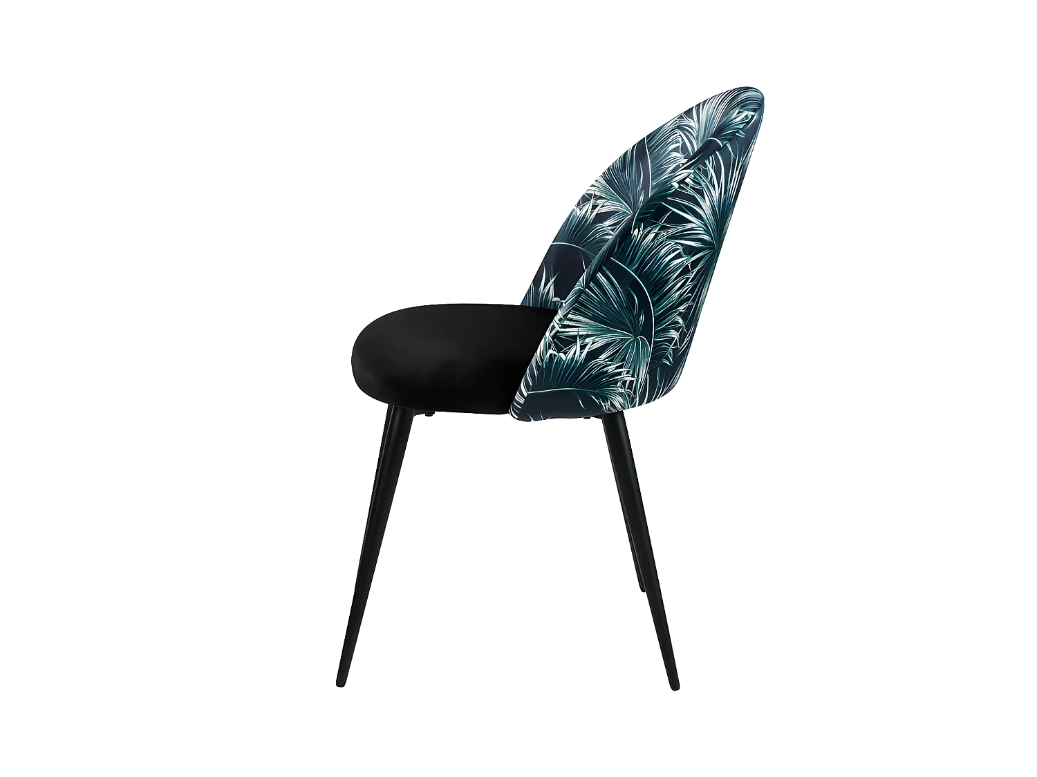 Set van 2 stoelen PALMERA - Stof en metaal - Palmmotief