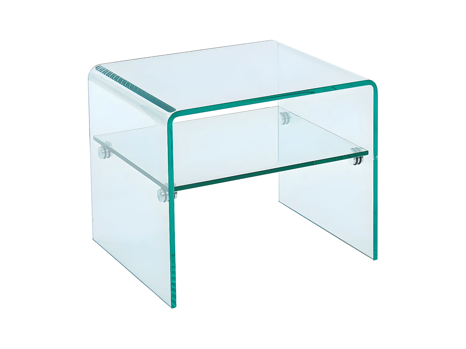 Table de chevet - 1 niche - Verre trempé - STILEOS