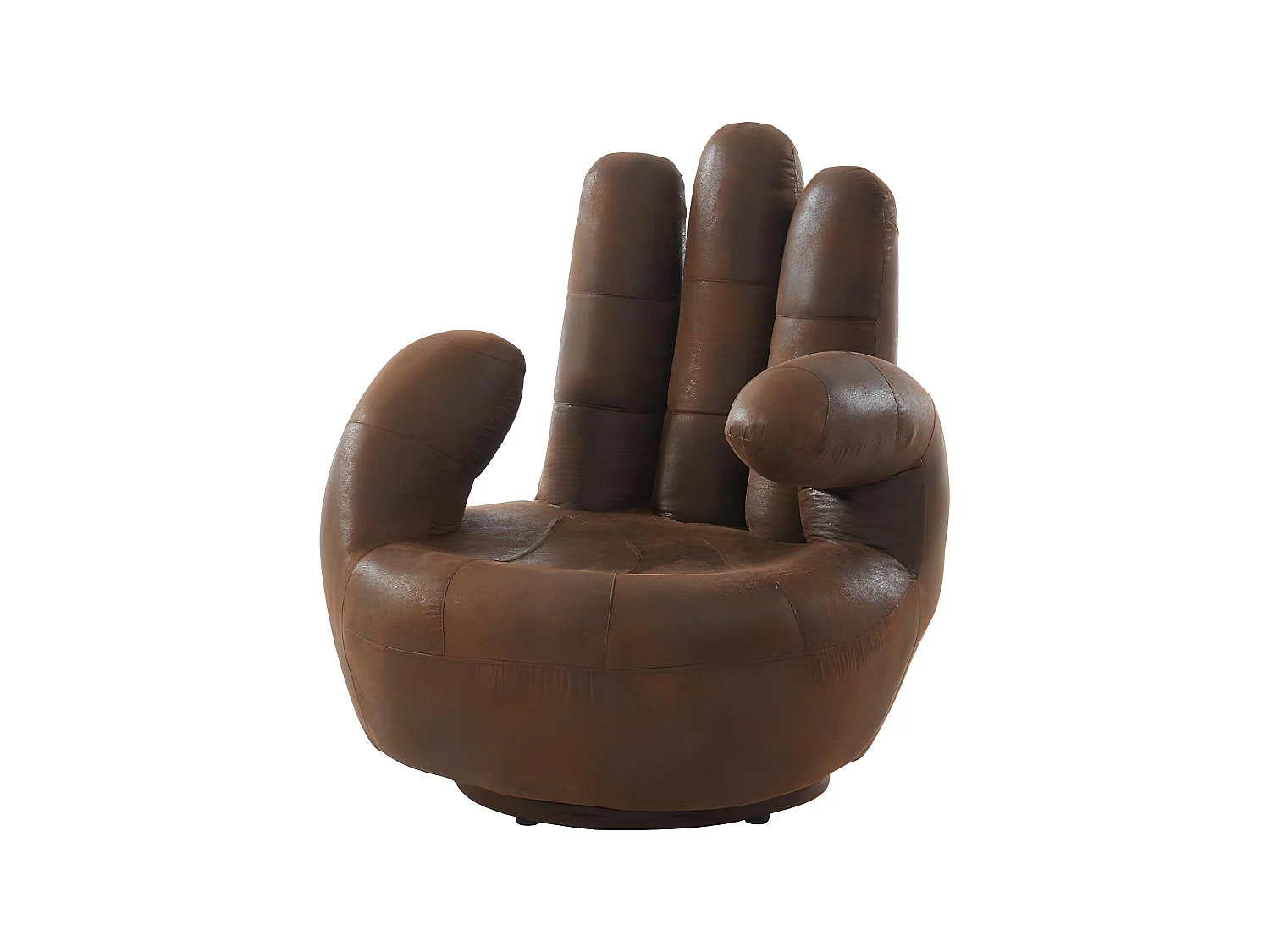 Sillón pivotante CATCHY de microfibra envejecida