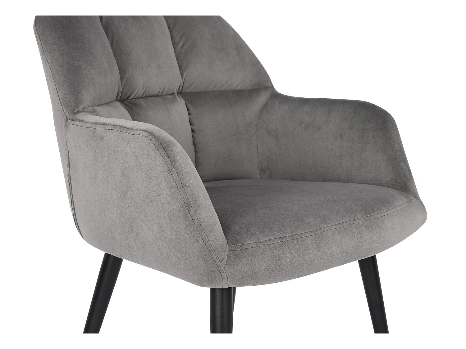 Set van 2 stoelen PEGA - Met armleuningen - Velours en metaal - Grijs - Van Pascal Morabito