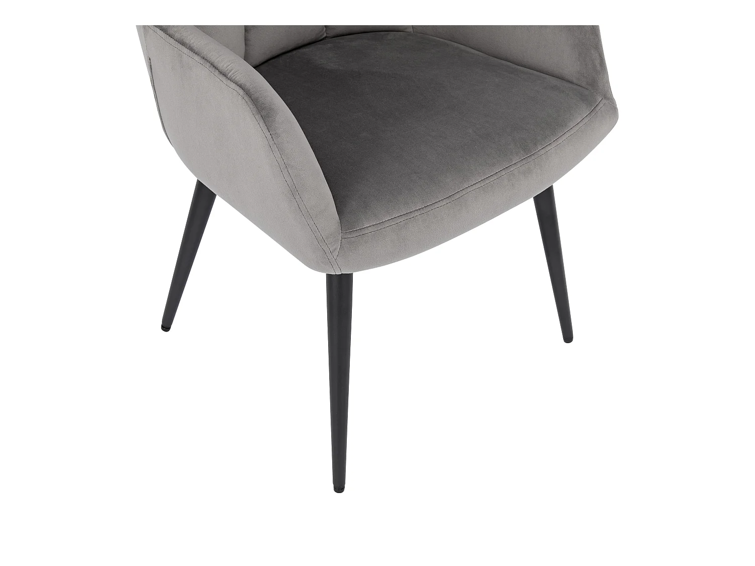 Set van 2 stoelen PEGA - Met armleuningen - Velours en metaal - Grijs - Van Pascal Morabito